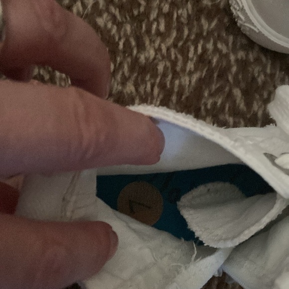 Blowfish white tie up and zip up boots. - Picture 7 of 8